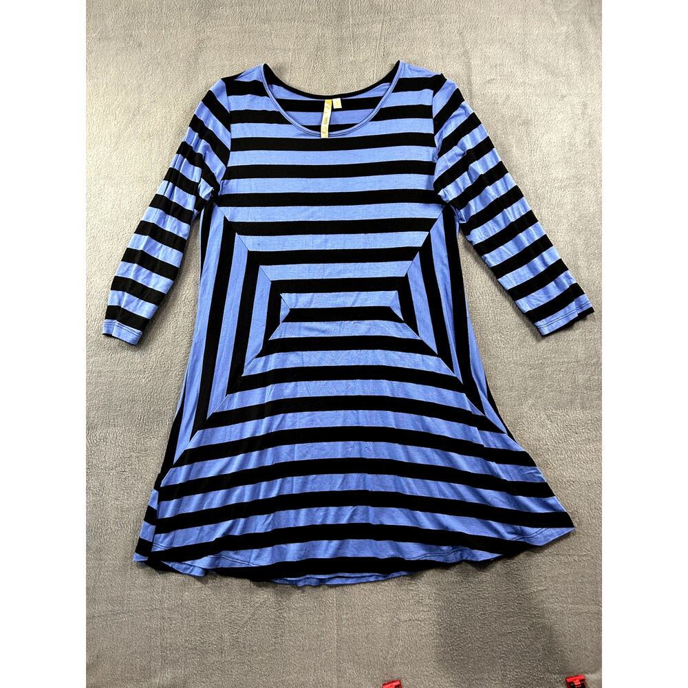 Comfy USA Women's 1/2 Sleeve‎ Tunic Blouse Dress Striped Size Small